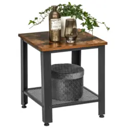 Beistelltisch in Metall, Holzwerkstoff 40/40/45 cm