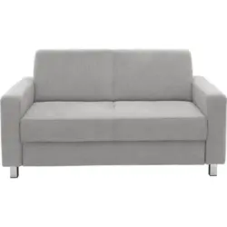 2-Sitzer-Sofa in Flachgewebe Hellgrau