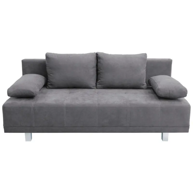 Schlafsofa in Samt Anthrazit