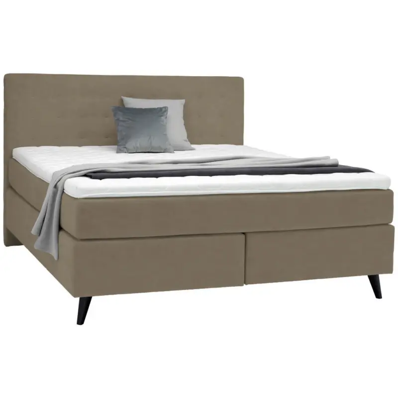 Boxspringbett 160/200 cm in Graubraun