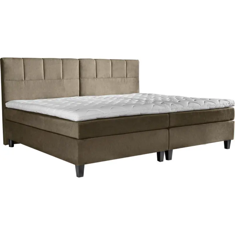 Boxspringbett 240/200 cm in Braun, Beige