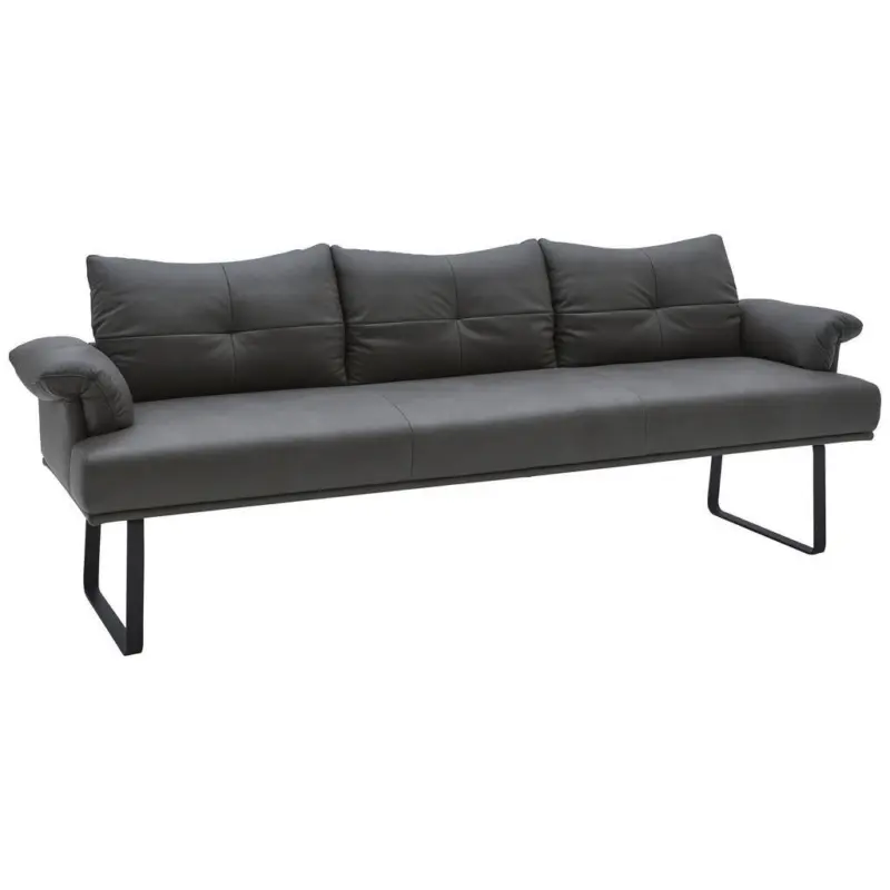 Sitzbank 239/86/69 cm in Anthrazit, Schwarz