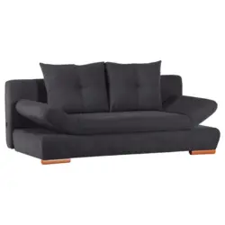 Schlafsofa in Flachgewebe Anthrazit