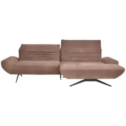 Ecksofa in Boucl&eacute; Altrosa 280/170-195 cm