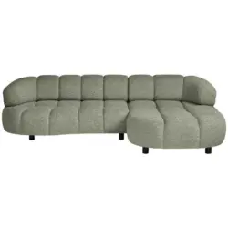Ecksofa in Webstoff Khaki 284/183 cm