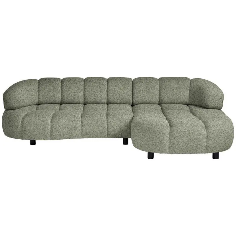 Ecksofa in Webstoff Khaki 284/183 cm
