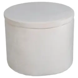 Pouf in Beige Kunststoff, Textil Beige