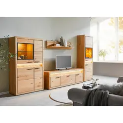 Wohnwand in Eichefarben 359/198/49 cm