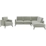 XXXLutz Lauterach - Ihr M&ouml;belhaus bei Bregenz Sitzgarnitur Bali in Flachgewebe Hellgrau