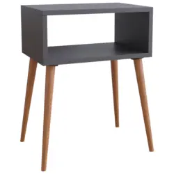 Nachttisch 44,5/60/30 cm in Anthrazit, Honigeiche