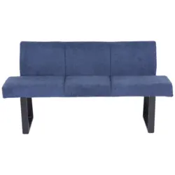 Sitzbank in Metall, Textil Dunkelblau