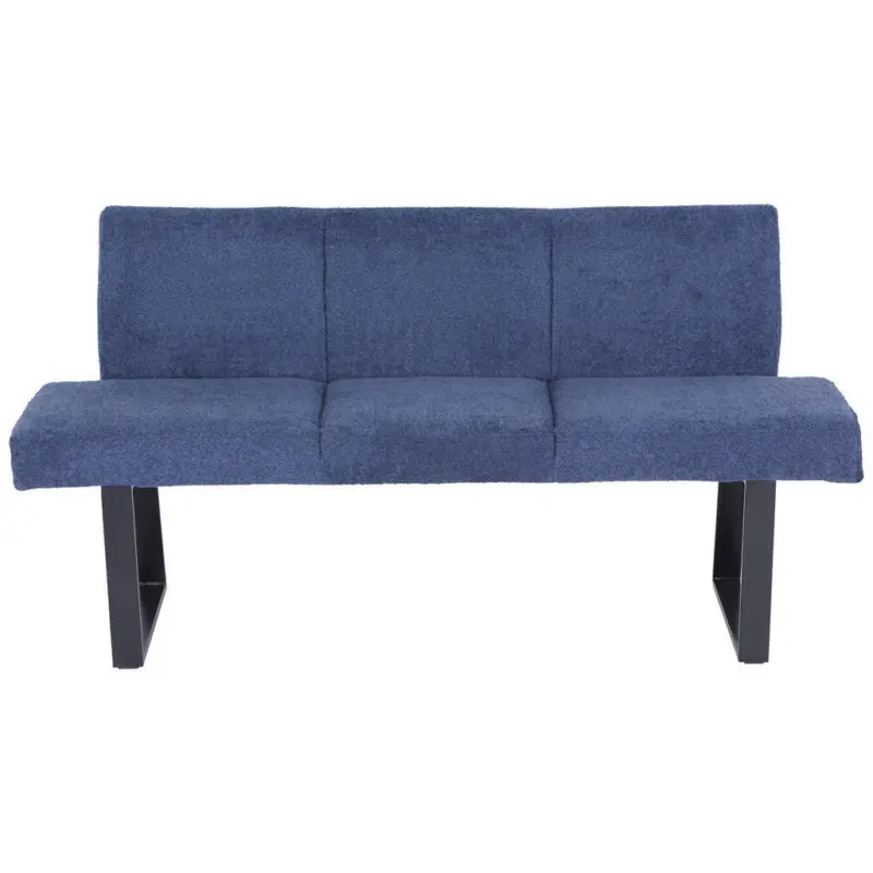 Sitzbank in Metall, Textil Dunkelblau