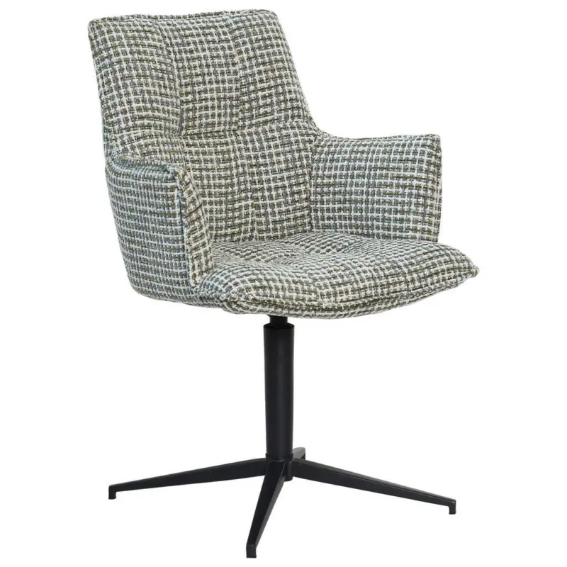 Armlehnstuhl Sitzfl&auml;che 360&deg; drehbar, inklusive Armlehnen, automatische R&uuml;ckholfunktion Chenille