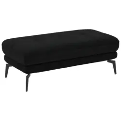 Hocker in Textil Schwarz