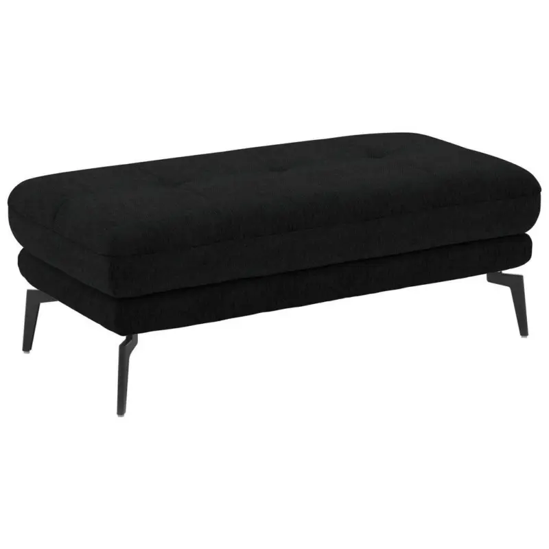 Hocker in Textil Schwarz