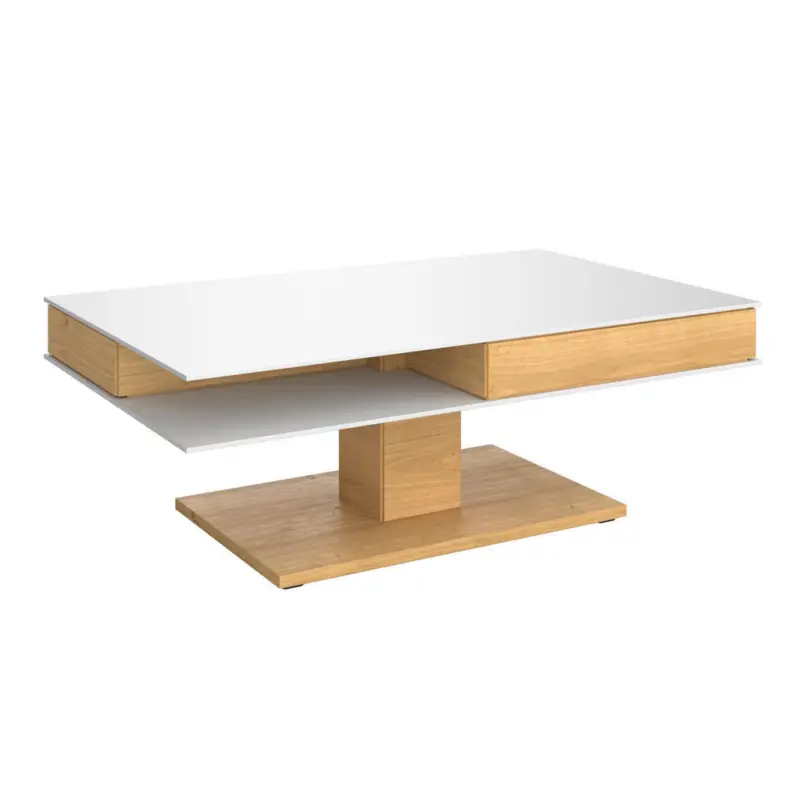 Couchtisch in Holz, Glas, Holzwerkstoff 120/75/43 cm