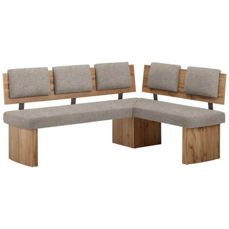 Eckbank 195/155 cm in Eichefarben, Hellbraun