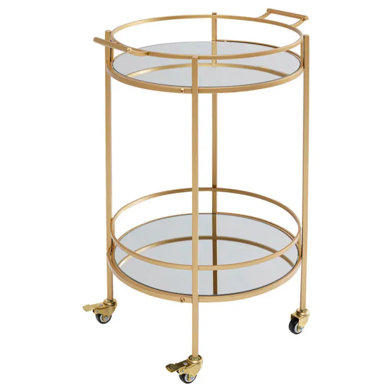 Servierwagen in Messingfarben