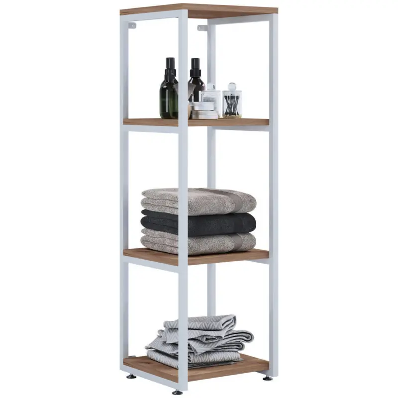 Regal 35/111,8/35 cm Wei&szlig;, Honigeiche