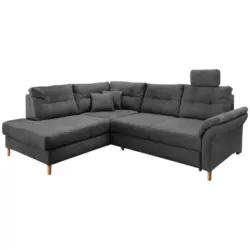 Ecksofa in Chenille Anthrazit