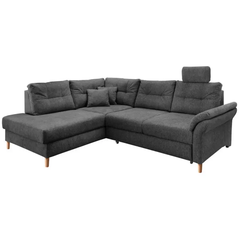 Ecksofa in Chenille Anthrazit