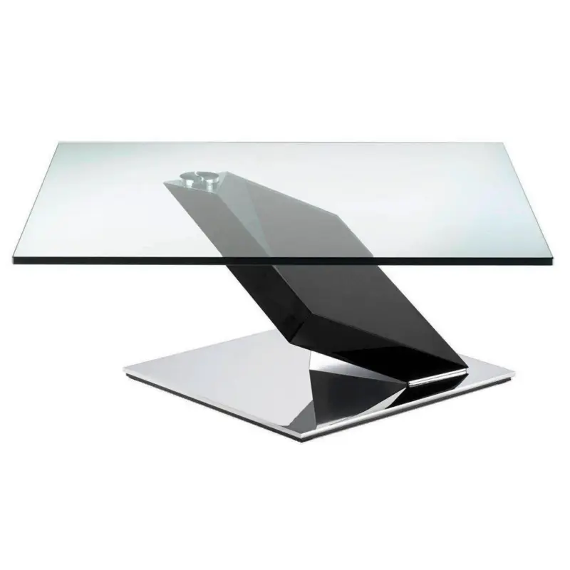 Couchtisch in Metall, Glas, Holzwerkstoff 95/95/41 cm