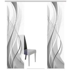 Fl&auml;chenvorhang in Grau halbtransparent