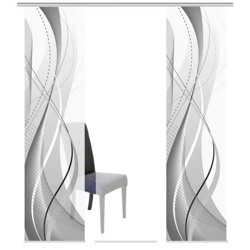 Fl&auml;chenvorhang in Grau halbtransparent