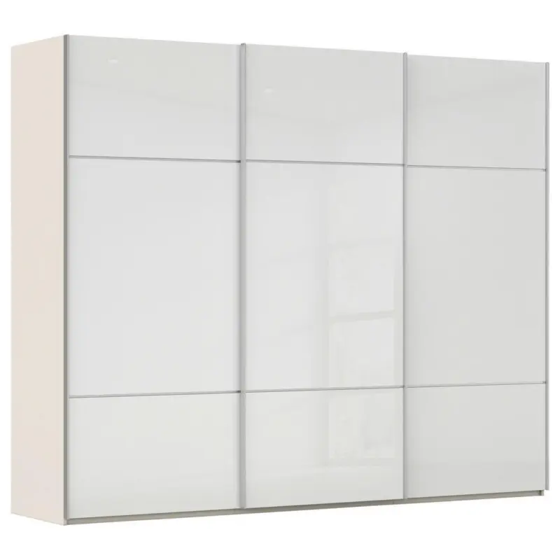 Schwebet&uuml;renschrank in Wei&szlig;, Champagner