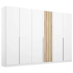 Dreht&uuml;renschrank in Wei&szlig;, Eiche Artisan