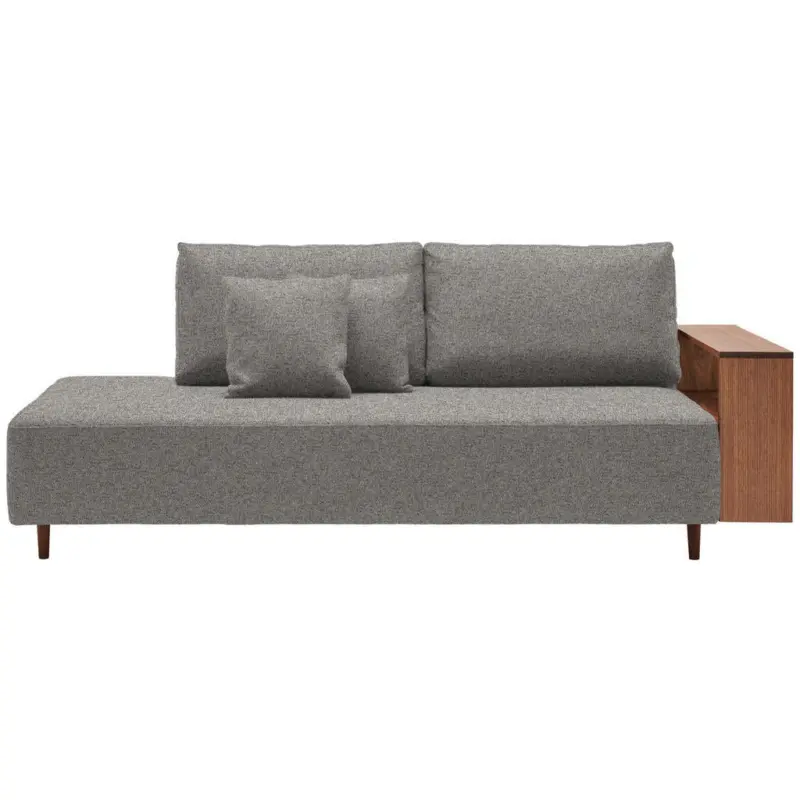 Schlafsofa in Webstoff Grau