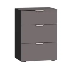 Nachtk&auml;stchen 45/65/43 cm in Schwarz, Dunkelgrau