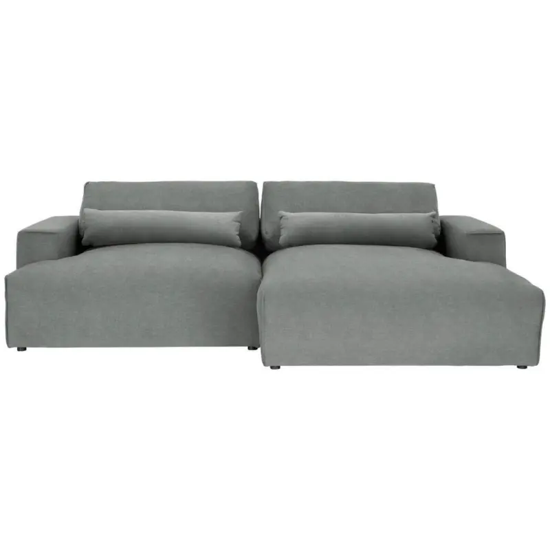 Ecksofa Felicia in Struktur Grau 267/187 cm