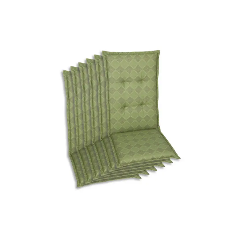 Sesselauflagenset in Gr&uuml;n Raute