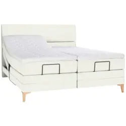 Boxspringbett 180/200 cm in Wei&szlig;