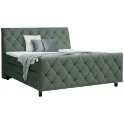 Boxspringbett 160/200 cm in Gr&uuml;n