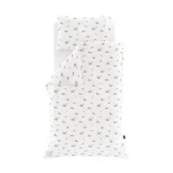 Babybettw&auml;sche Little Farm blau Jersey 100/135 cm