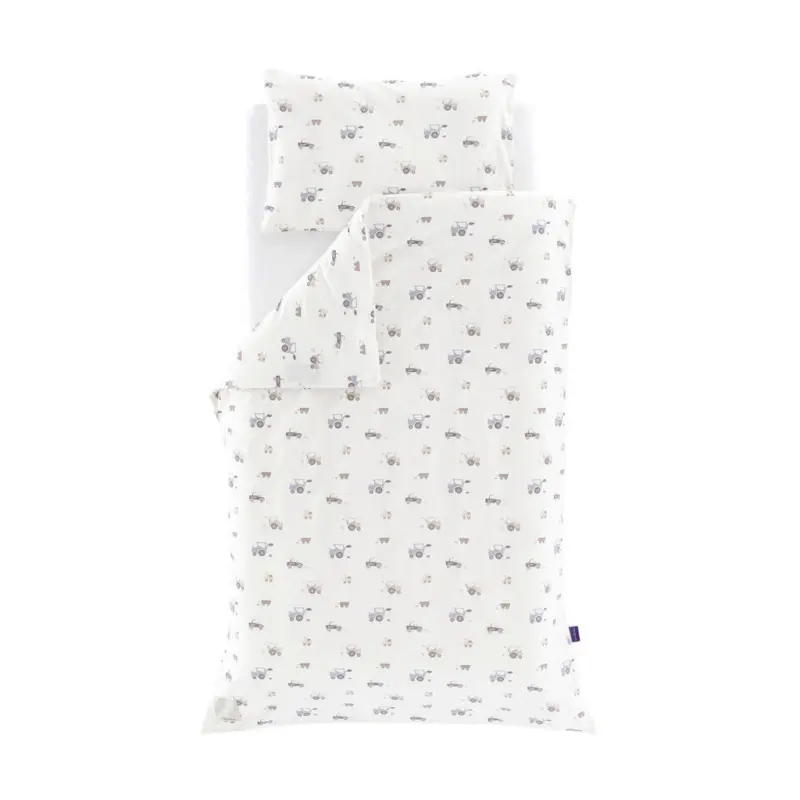 Babybettw&auml;sche Little Farm blau Jersey 100/135 cm