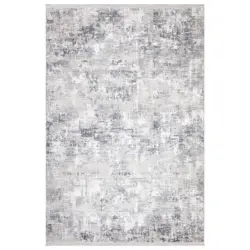 Vintage-Teppich 200/290 cm Lotus Creme, Wei&szlig;, Hellgrau, Dunkelgrau