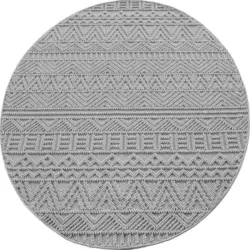 Flachwebeteppich 200 cm Helix Silberfarben