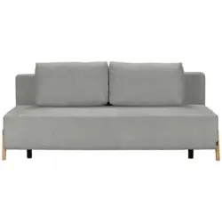 Schlafsofa in Chenille Hellgrau