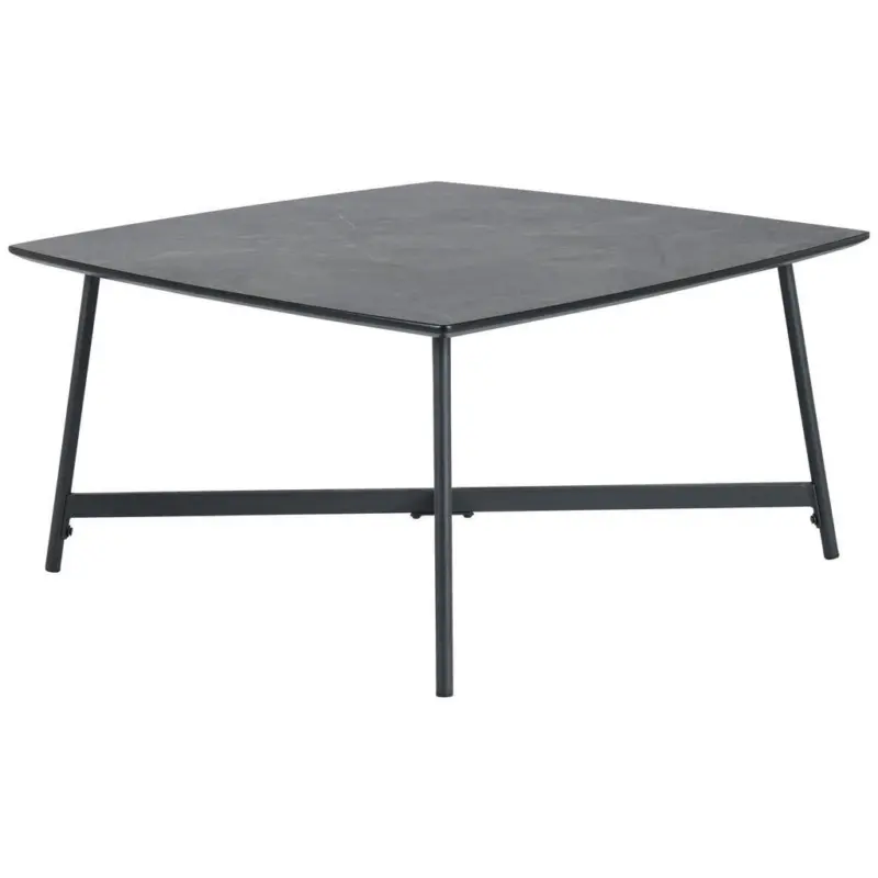 Couchtisch in Metall, Holzwerkstoff 80/80/42 cm