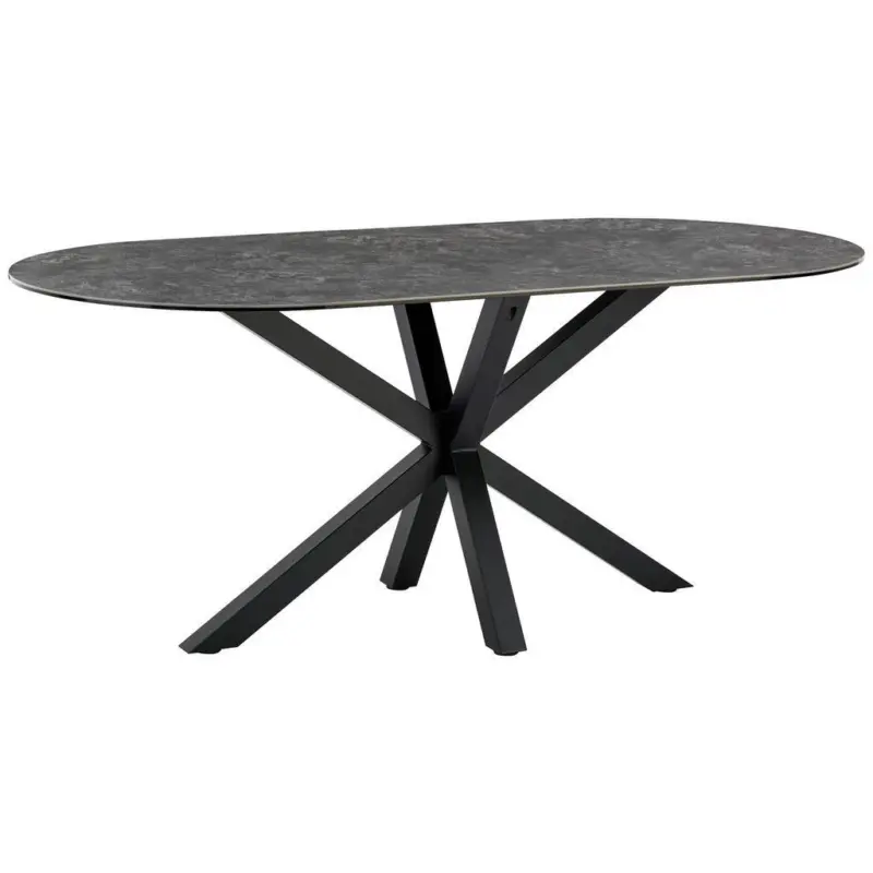 Esstisch in Metall, Keramik 180/90/75 cm