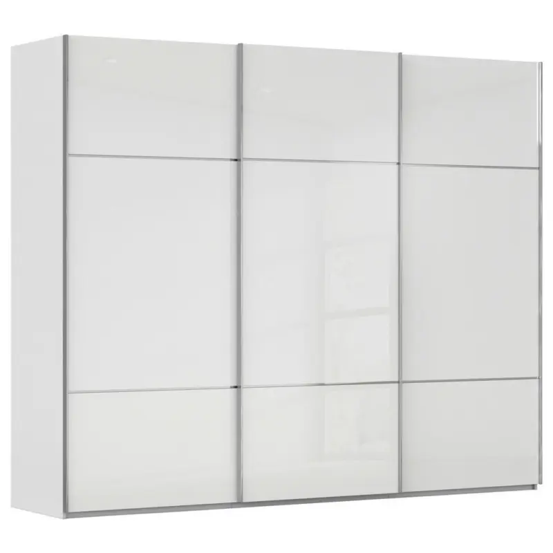 Schwebet&uuml;renschrank in Grau, Wei&szlig;