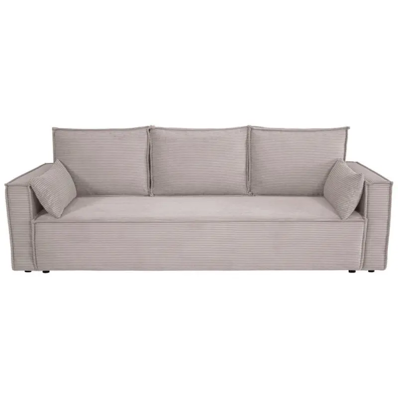 Schlafsofa in Cord Hellgrau
