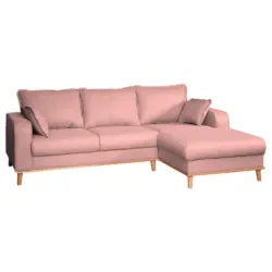 Ecksofa Beata in Mikrofaser Rosa 230/150 cm