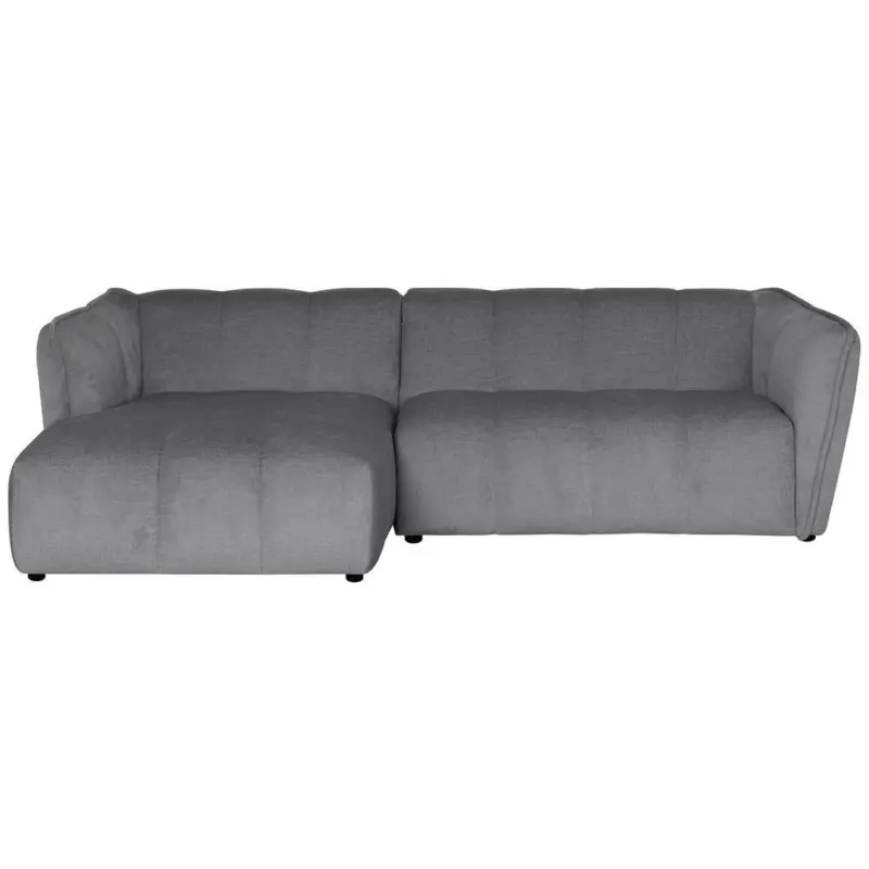 Ecksofa Livoli in Chenille Hellgrau 160/246 cm