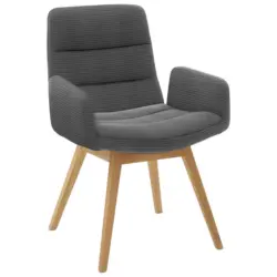 Armlehnstuhl Lederauswahl, Stoffauswahl Cord