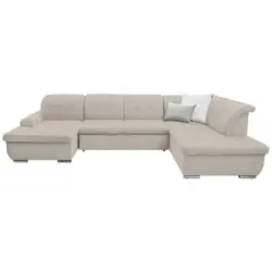 Wohnlandschaft in Flachgewebe Creme