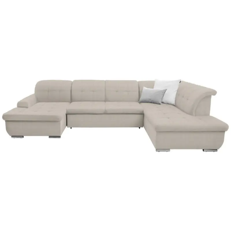 Wohnlandschaft in Flachgewebe Creme